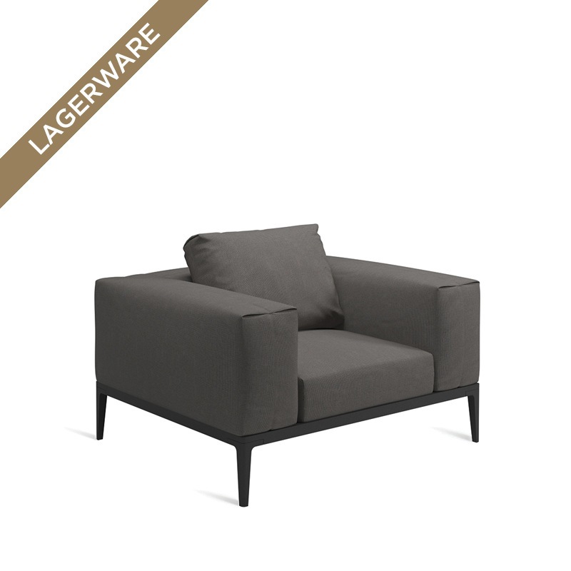 Gloster GRID Loungesessel Meteor, Polster Cameron Granite