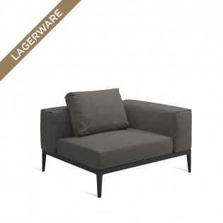 Gloster GRID Eckelement Meteor, Polster Cameron Granite
