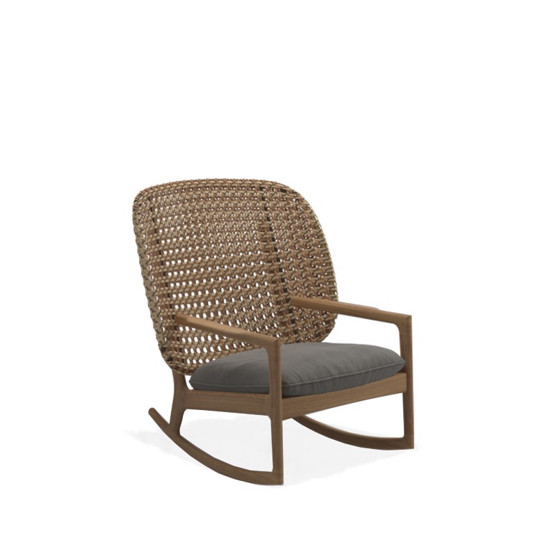 Kay Schaukelsessel mit hoher Rückenlehne