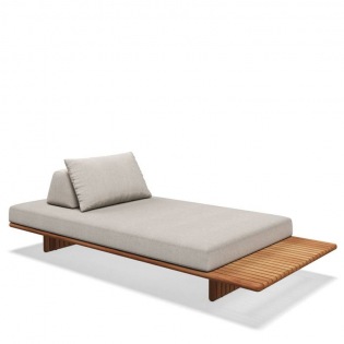 Gloster DECK Lounge-Element mit Teakablage