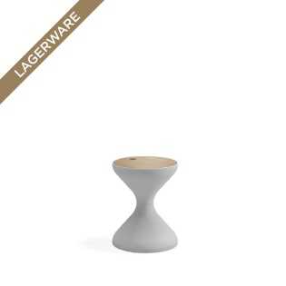 Gloster BELLS Beistelltisch, White mit Teakplatte