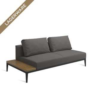 GRID Mittelelement mit Teak-Ablage, Meteor/ Cameron Granite